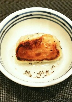 A picture of Delicious!! Gyoza with Vinegar and Pepper.