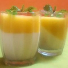 A picture of Mango Panna Cotta.