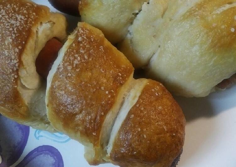 Recipe of Homemade Pretzel Dogs and Sausages