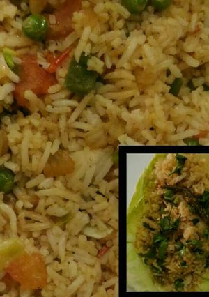 A picture of Leftover rice Tadka.