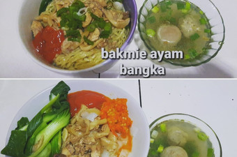 Resep Bakmi ayam jamur bangka Sederhana Dan Enak