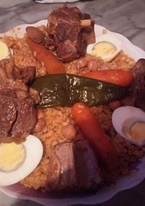 صورة لوصفة شخشوخة الظفر بلحم العيد