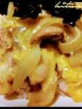 Easy Chicken and Egg Rice Bowl with Noodle Soup Base
