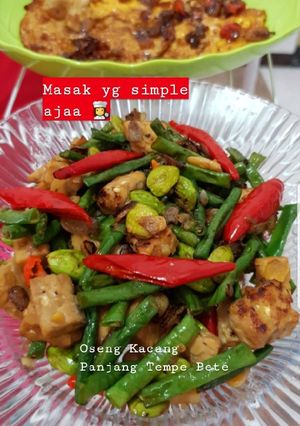 Foto resep Oseng Kacang Panjang Tempe