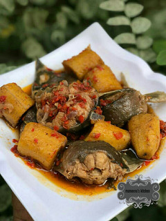 A picture of Catfish and plantain peppersoup.