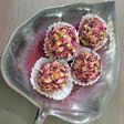 Healthy dry fruits, pumpkin seeds and rose petals laddu