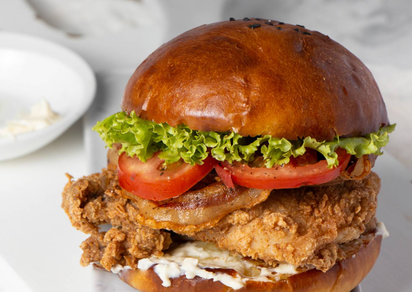 Burger GÃ BLT vÃ Sá»‘t Mayo Tá»i - BLT Chicken Burger