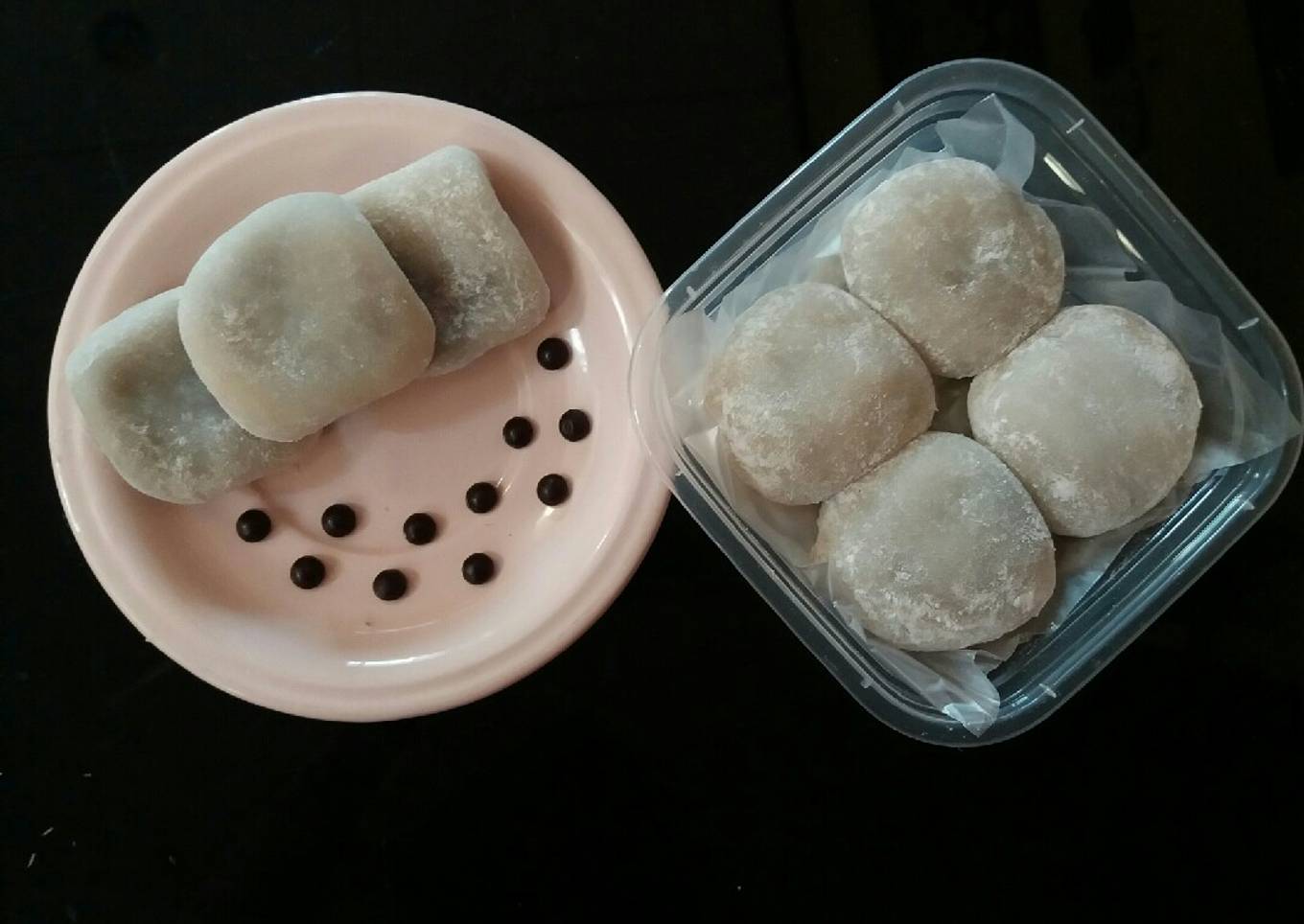 Resep Mochi coklat kacang lumer
