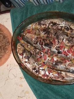 صورة لوصفة صينيه سمك بورى بالبطاطس ورز بالبصله