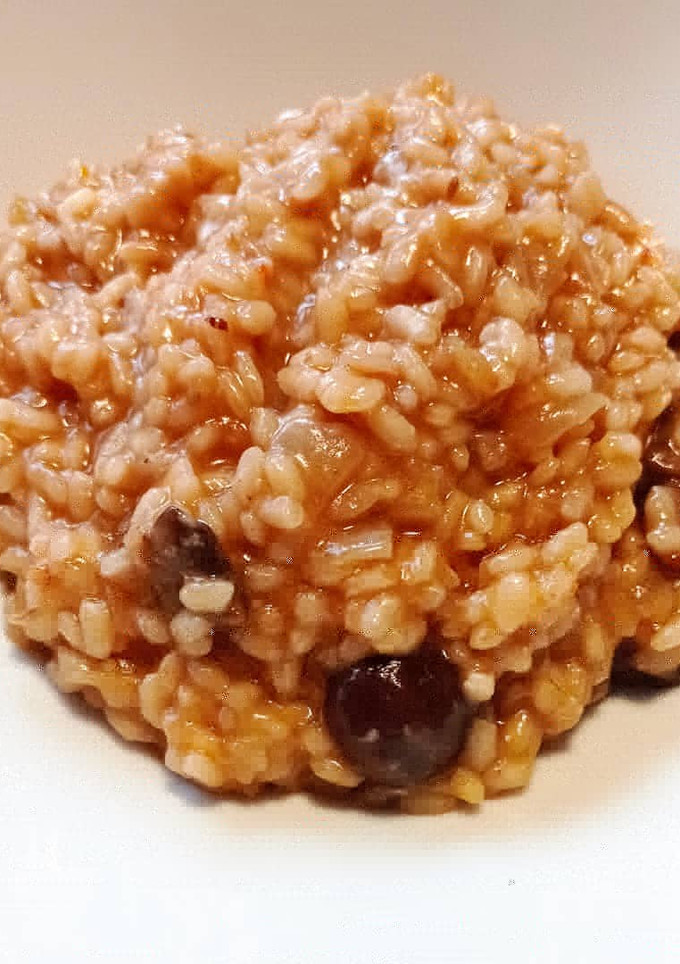 Una foto de Risotto de carrilleras ibéricas y setas