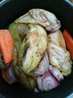 صورة لوصفة قطع فرخه بالخضار 🌷