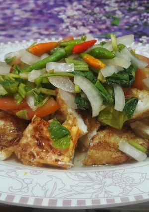 รูปของ ยำไข่ดาว Keto#ทำขายรวย