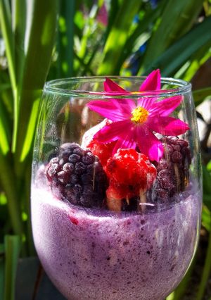 Una foto de Mousse de frutos Rojos