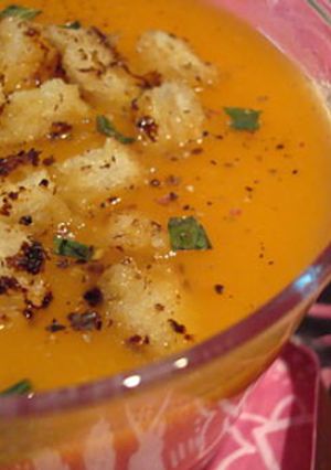 Une photo de Soupe courge et pomme verte
