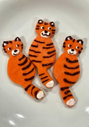 A picture of Cut-Out Sugar Cookies (Tigers for Lunar New Year! 🐯🧧).