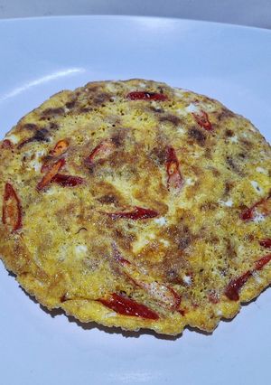 Foto resep Telur Dadar Abon Pedas