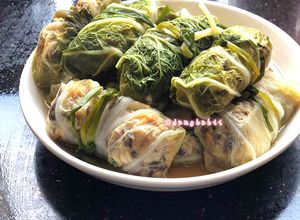 Hình của món Bắp Cải Cuộn Tôm Thịt Hấp 🥗.