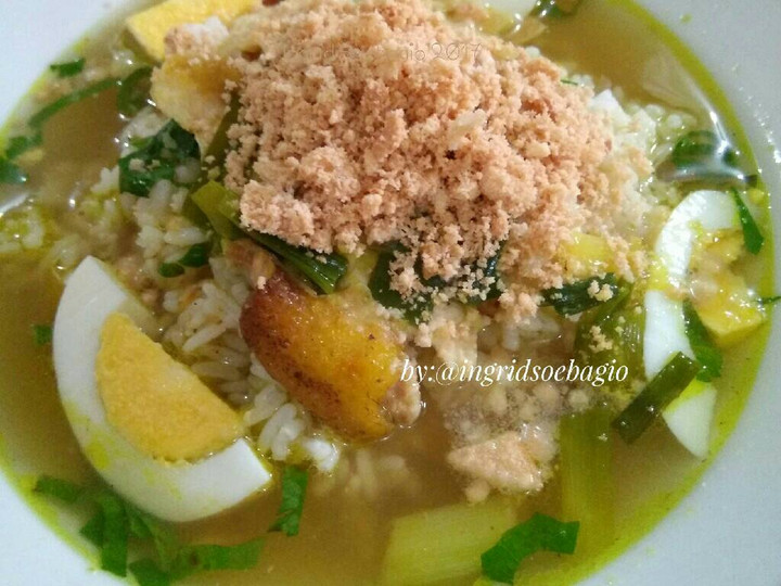 Resep: Soto ayam lamongan Aseliii...bening seger plus koya krupuk udang Untuk Jualan