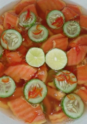 Foto resep Asinan Pepaya Timun