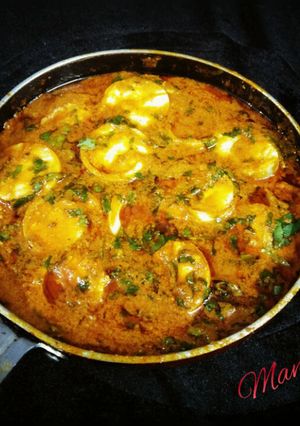 A picture of Creamy Egg curry (without onion,Garlic).
