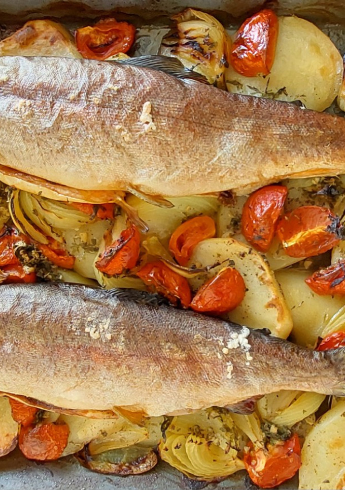 Una foto de Truchas asadas