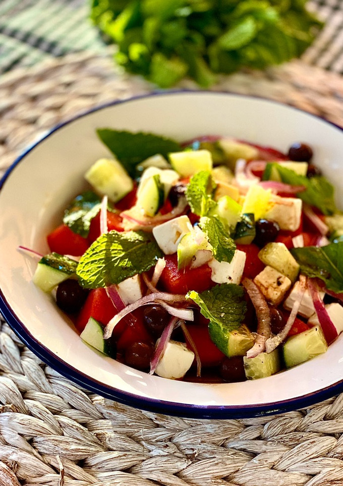 Una foto de Ensalada de sandía fresquita