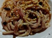Una foto di pasta e philadelphia pistacchi e