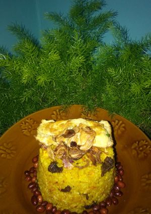 Foto resep Nasi goreng kuning daging cincang