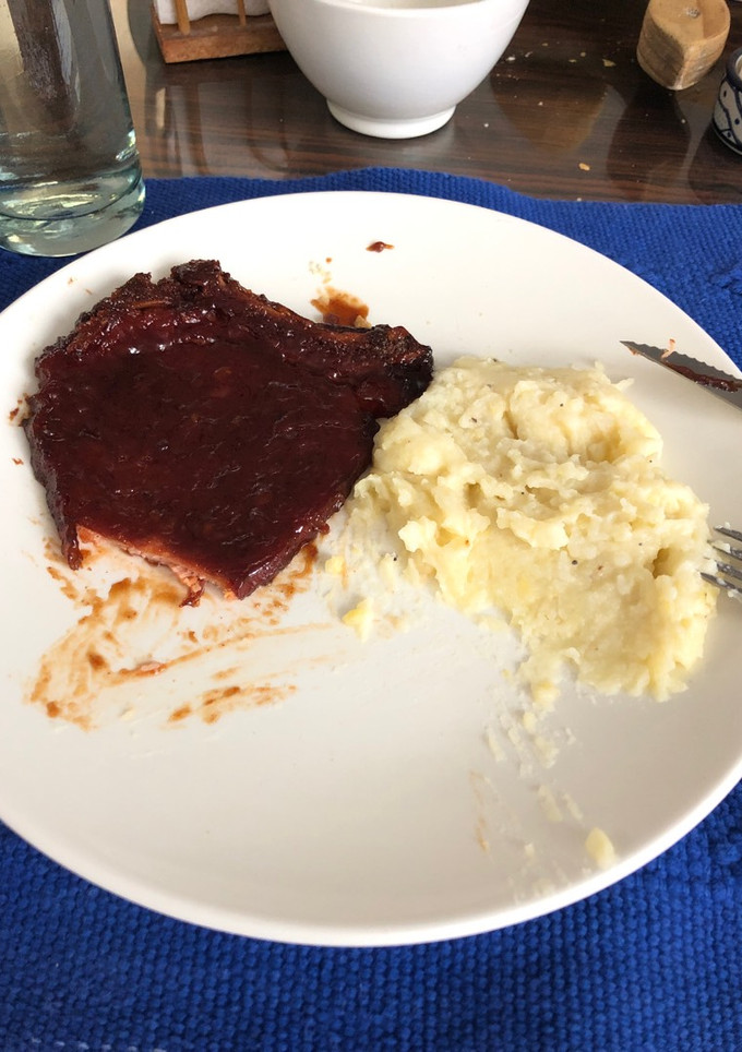 Una foto de Lomo de cerdo en salsa de zarzamora