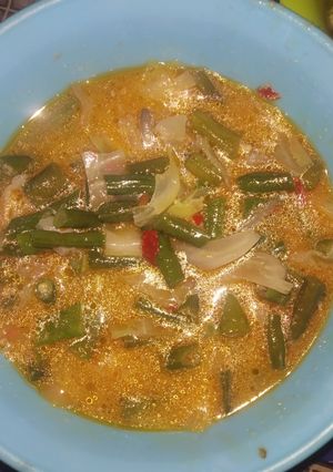 Foto resep Sayur Kacang Panjang Kol Kuah Santan