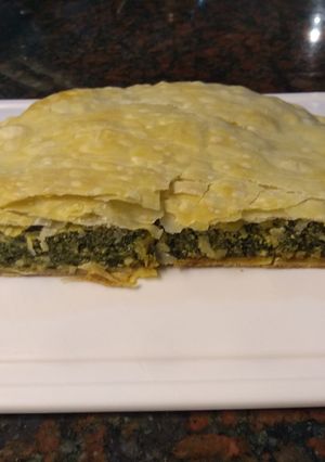 Una foto de Tarta de calabaza, espinaca y ricota