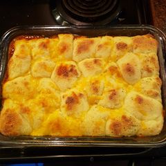 A picture of Keto chili dog bubble up.