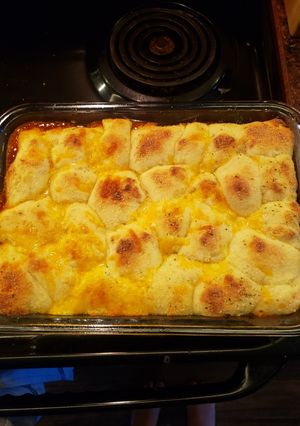 A picture of Keto chili dog bubble up.