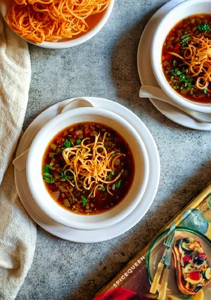A picture of Veg Munchow Soup.
