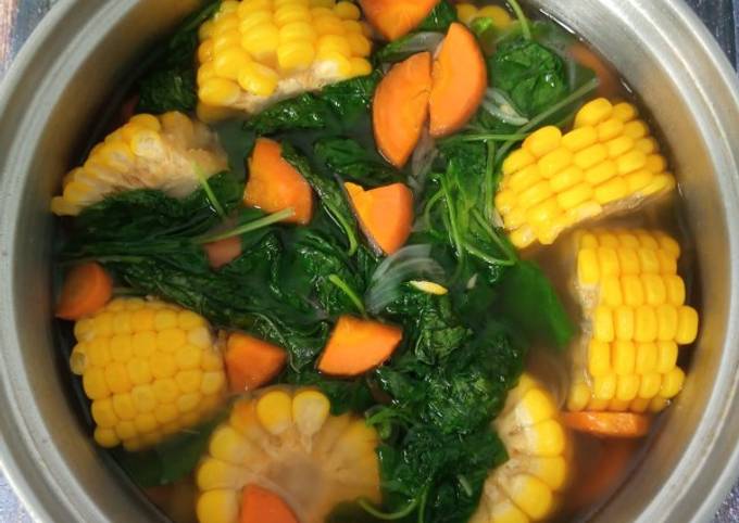 Resep Sayur Bening Bayam Jagung Oleh Nur Ummu Faris Cookpad