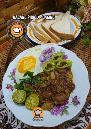 Gambar 27:6:26 - Kacang phool + daging