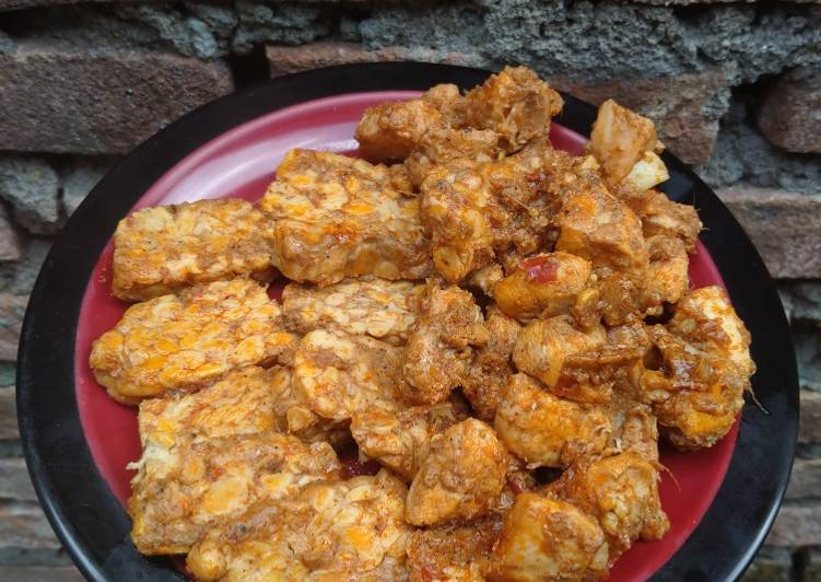 Rendang Ayam Tempe Tanpa Minyak dan Santan