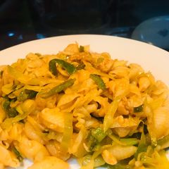A picture of Masala shell macaroni.