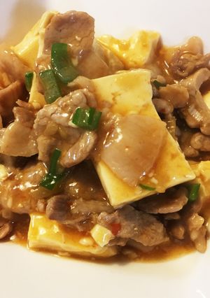 A picture of Pork Strip Mapo Tofu.