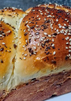 Una foto de PAN🍞BRIOCHE Con🌻Semillas...!