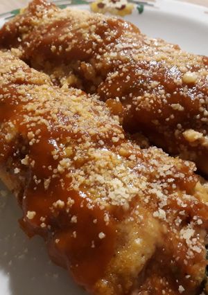Una foto de Canelones de acelga, calabaza y queso
