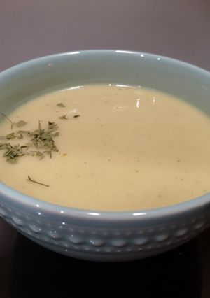 Una foto de Crema de calabacines