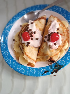 Una foto de Crep dulce delicioso