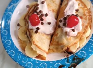 Una foto de Crep dulce delicioso