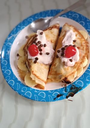 Una foto de Crep dulce delicioso