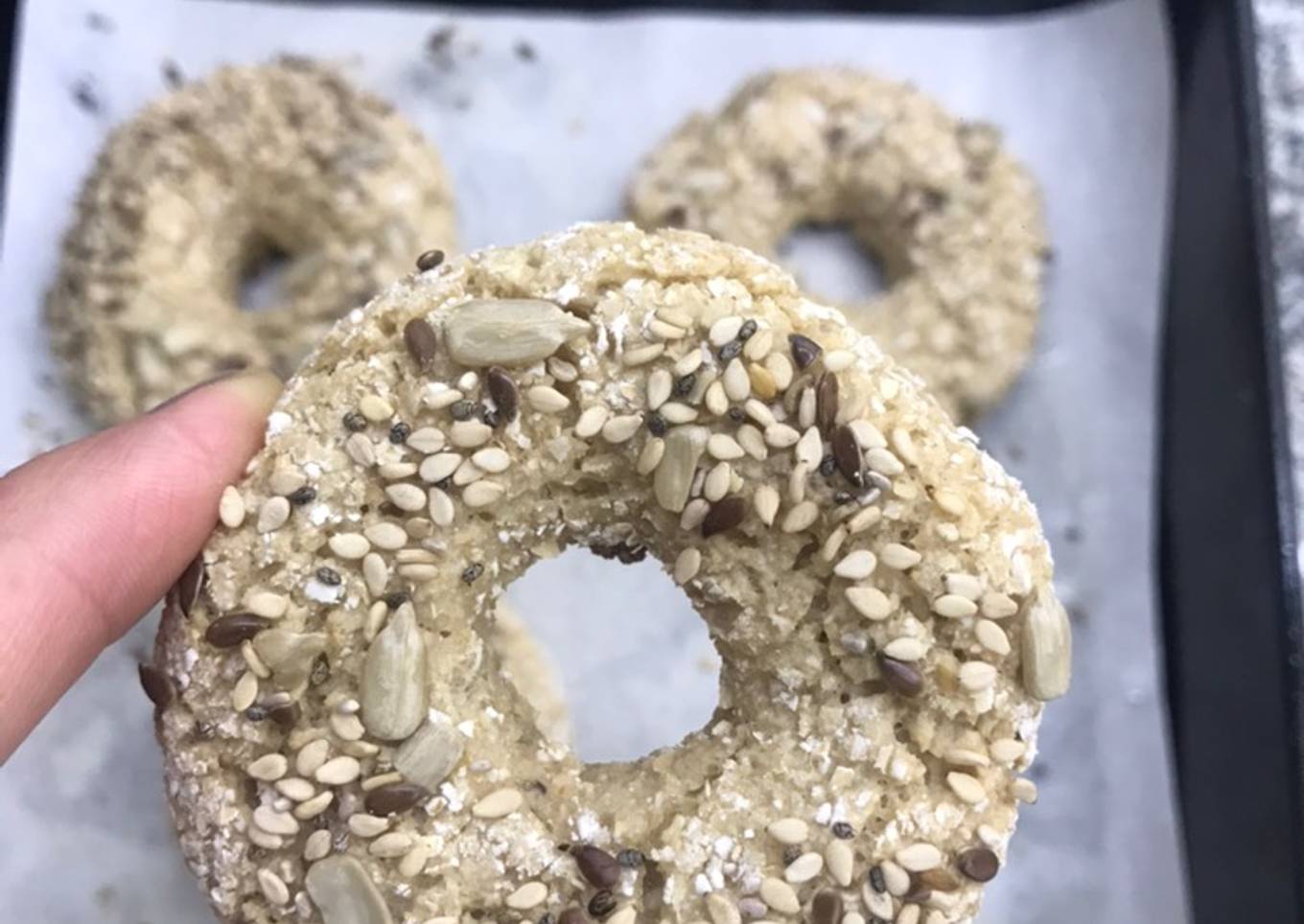 Mini-bagels fáciles y saludables