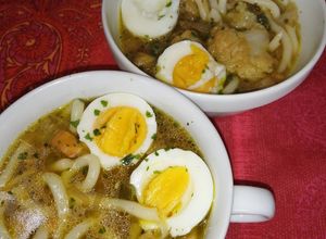 Une photo de Udonsoup express (soupe de nouilles udons végétariennes)