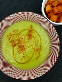 Una foto de Gazpacho de calabacín