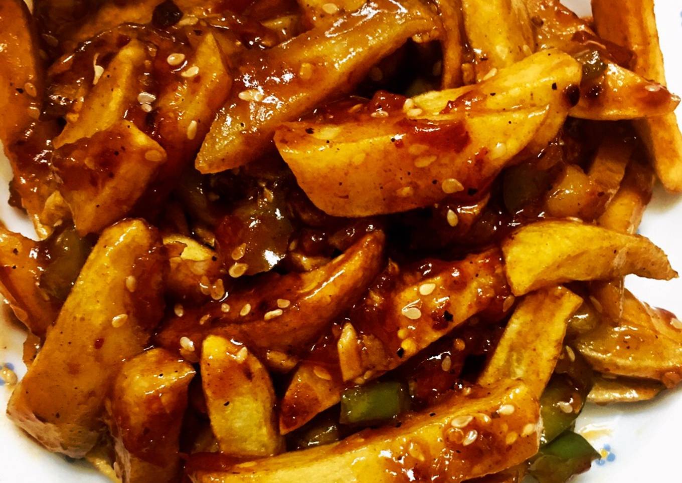 Honey chili fries