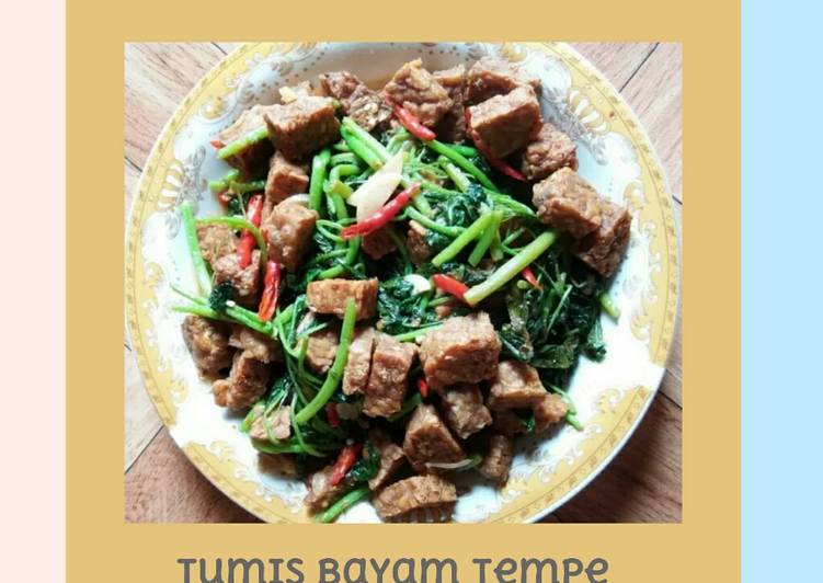 Tumis bayam tempe